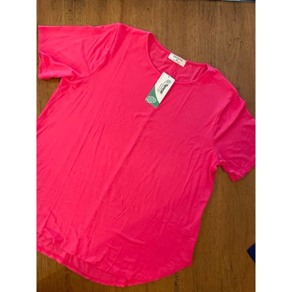 Zenana  Rounded neck SS Tee - 2X